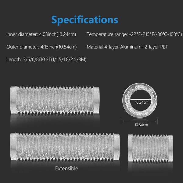 ⁦شفاط سحري Inline Fan Electric + انبوبة المونيوم لتركيب الشفاط ضمان 6 أشهر⁩ - الصورة ⁦9⁩