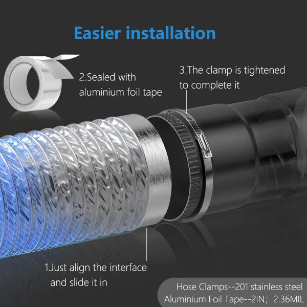 ⁦شفاط سحري Inline Fan Electric + انبوبة المونيوم لتركيب الشفاط ضمان 6 أشهر⁩ - الصورة ⁦6⁩